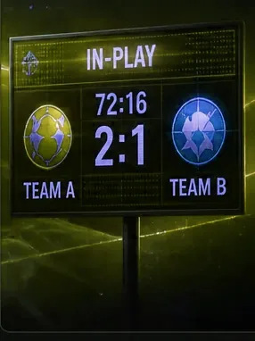 Live in-play betting at tkv66 - match scoreboard